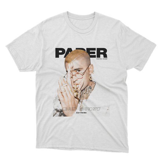 Polera Bad Bunny Portada Paper